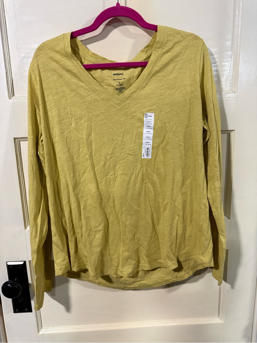 Sonoma thin V-neck long sleeve t-shirt